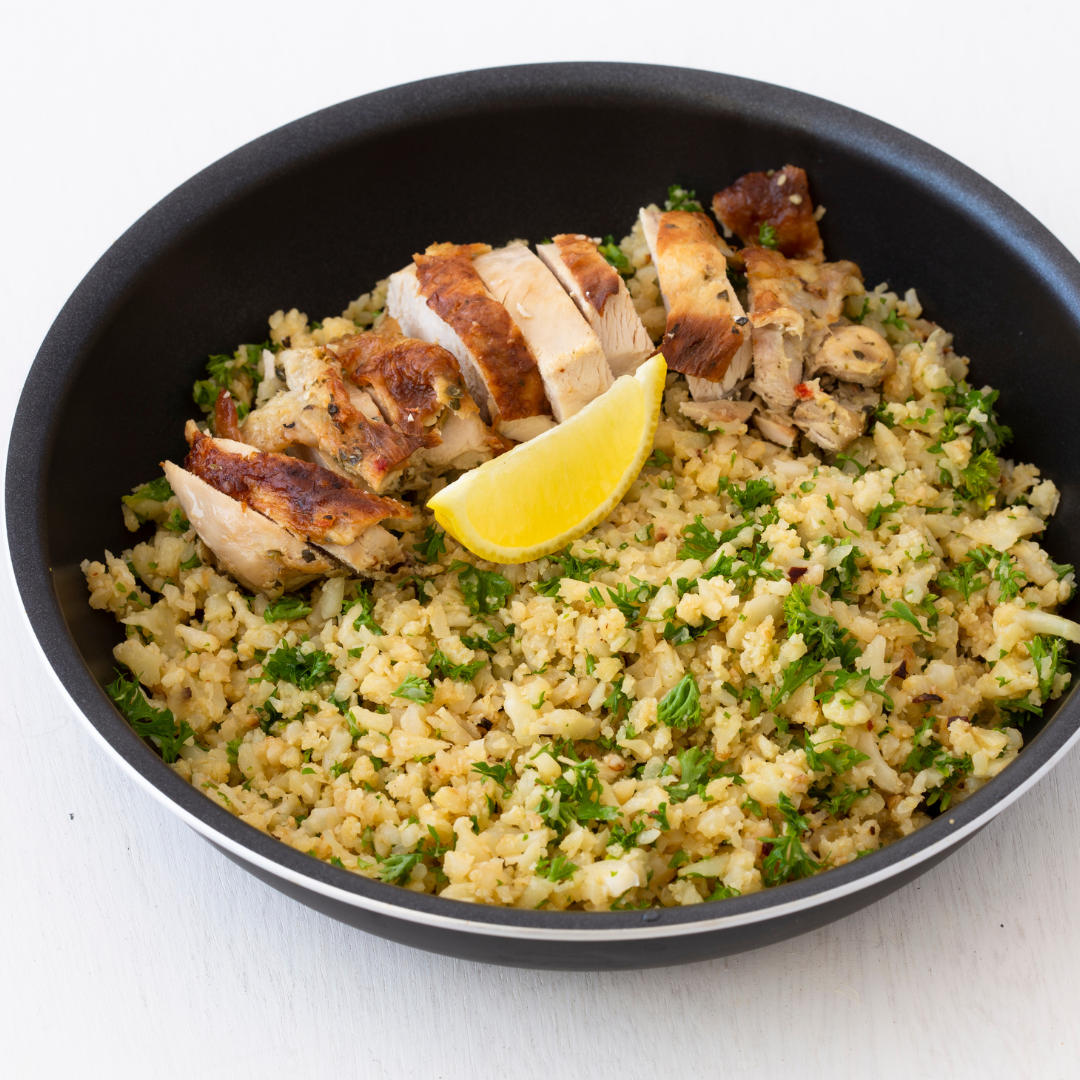 Grilled Chicken and Cauliflower Rice Bowls