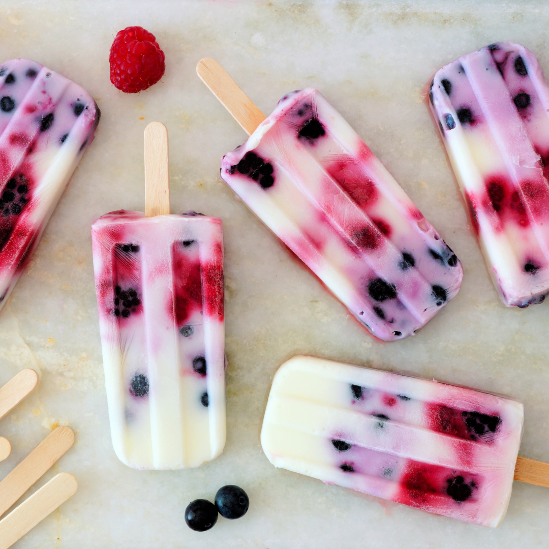 Yogurt and Berry Popsicles